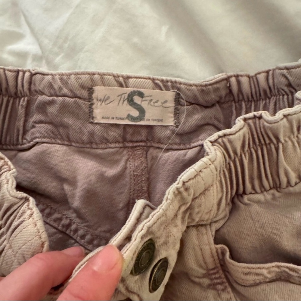 Free People Washed Mauve High-Waist Elastic Shorts - Picture 2 of 3